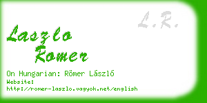 laszlo romer business card
