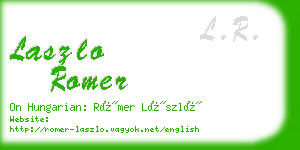 laszlo romer business card